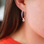 Sterling Silver Birthstone Hoop Earrings, thumbnail 1 of 8