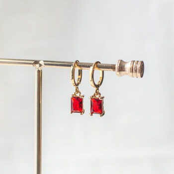 Red Glass Earrings, 3 of 10