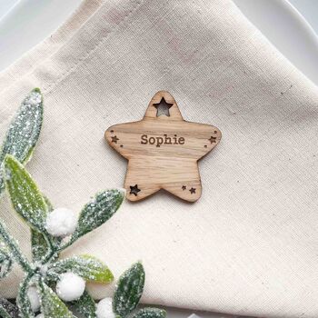 Christmas Place Name Setting Star, 3 of 7