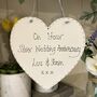 Personalised Silver Wedding Anniversary Gift Heart, thumbnail 3 of 7