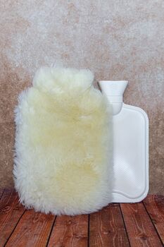 Sheepskin Water Bottle Cover Natural Medical Leather, 4 of 5