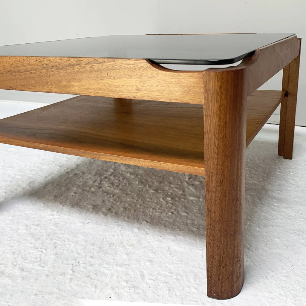 1960’s Mid Century Solid Teak Coffee Table By Myer, 1 of 8