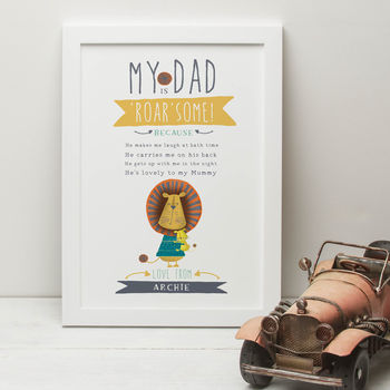 Personalised Dad Print For Fathers, 3 of 6