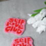'Self Love Club' Hand Tufted Coaster, thumbnail 3 of 5