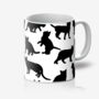 Ceramic Mug With Black Cats Print Design, thumbnail 1 of 2