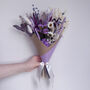 Lilac Purple Daisy Dried Flower Bouquet Gift For Her, thumbnail 6 of 8