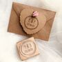 Initials And Date Wreath Rubber Stamp, thumbnail 5 of 5