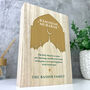 Personalised Ramadan Mubarak Mosque Silhouette Giant Wooden Block 21cm X 15cm, thumbnail 5 of 6