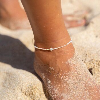 Cinta Pearl Beaded Surf Anklet Giada Collection, 3 of 6