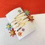 Gold Glitter Star Hair Clips, thumbnail 7 of 11