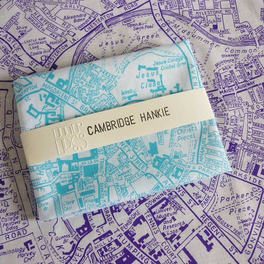 Original Cambridge Hankie Map Handkerchief 