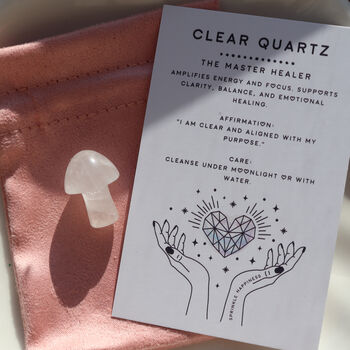 Clear Quartz Mushroom Crystal Clarity And Energy Amplifier, 2 of 4