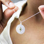 Birsthstone Sterling Silver Coin North Star Necklace, thumbnail 4 of 9