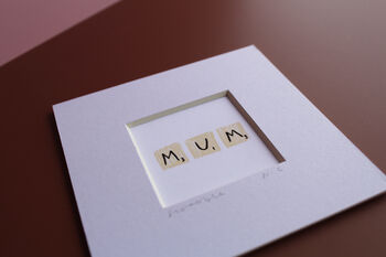Mum Scrabble Tiles Mini Art Print, 4 of 10
