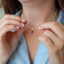 Personalised Eid Silver Birthstone Necklace, thumbnail 1 of 12