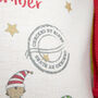 Personalised Santa And Elves Christmas Present Sack, thumbnail 4 of 5