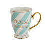 'Yoga Darling' Aqua Stripes Portofino Mug, thumbnail 2 of 2