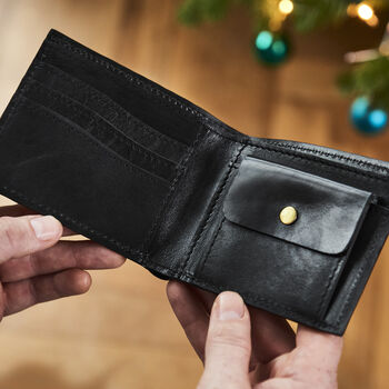Personalised Leather Wallet With Contrast Stitch, 7 of 12