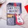 Father's Day Card For Dad With Rock Music Guitar Design, thumbnail 2 of 4