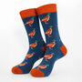 Men's Bamboo Socks Blue Pheasants, thumbnail 1 of 3