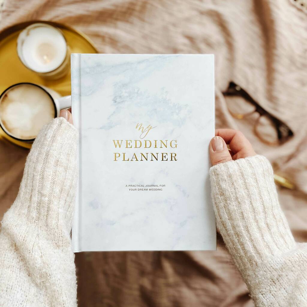 Marble And Gold Foil Wedding Planner, 1 of 12