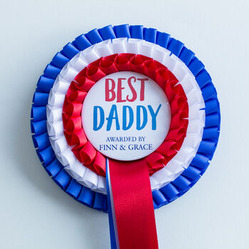 Best Daddy Personalised Fathers Day Rosette, 8 of 8