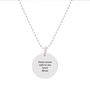 Latitude Longitude Recycled Silver Compass Necklace, thumbnail 5 of 6