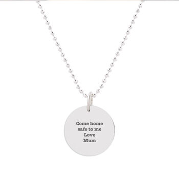 Latitude Longitude Recycled Silver Compass Necklace, 5 of 6