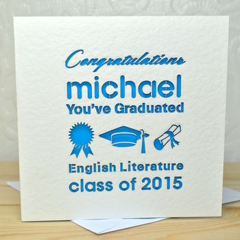 Personalised Laser Cut You've Graduated Card, 2 of 5