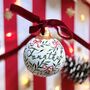 Personalised Hand Painted Ceramic Bauble, thumbnail 7 of 8