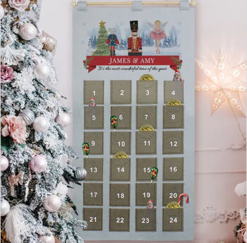 Personalised Christmas Advent Calendar, Santa, Unicorn, Penguin, Rocking Horse, Nutcracker, 4 of 5