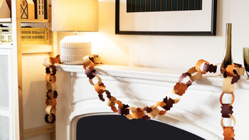 Earthy Tones Paper Chain Garland, Three Meters Long, 2 of 8