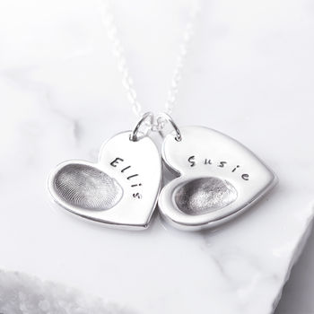Personalised Heart Fingerprint Necklace, 3 of 9