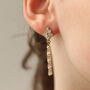 Art Deco Crystal Chrysler Baguette Drop Earrings, thumbnail 3 of 7