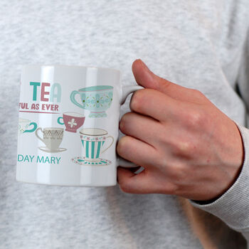 Personalised Nine Tea Tea Mug 90th Birthday Gift, 3 of 6