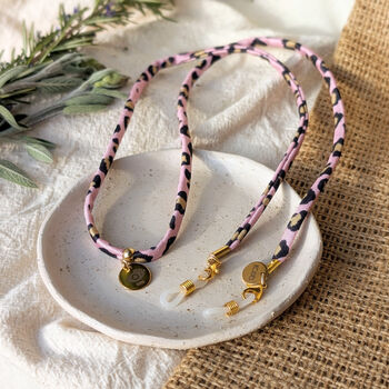 Laura Pink Leopard Glasses Chain, 3 of 5