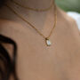 Mother Of Pearl Square Pendant Necklace, thumbnail 2 of 3
