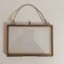 Set Of Two Hanging Brass Photo Frames 6x4inches, thumbnail 3 of 6