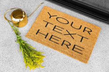 Personalised Coir Door Mat Your Text Here Door Mat, 3 of 9