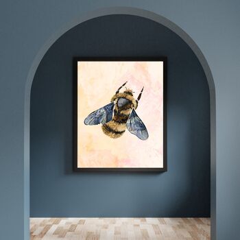 Watercolour Bee Original Artwork Wall Art Print, 3 of 5