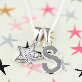 Personalised Children's Star Necklace And Earrings Set, 2 of 6