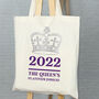 Queen's Platinum Jubilee 2022 With Crown Tote Bag, thumbnail 1 of 2