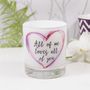 'All Of Me Loves All Of You' Quote Scented Round Candle, thumbnail 3 of 5