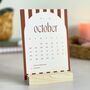 2025 Desk Calendar With Refillable Cards And Wood Stand, thumbnail 9 of 11