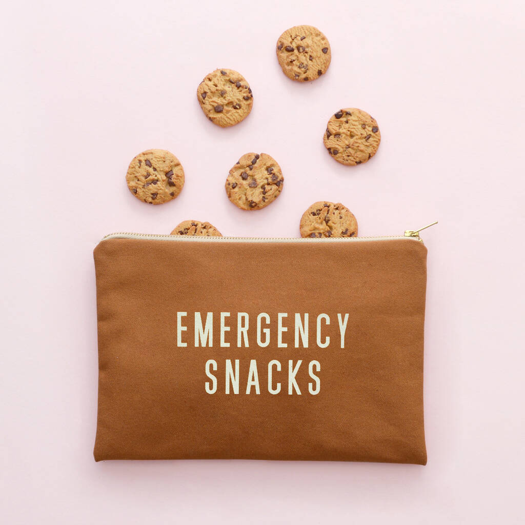 'Emergency Snacks' Tan Pouch, 1 of 8