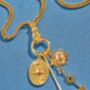 Gold Charm Scooper Necklace, thumbnail 1 of 2