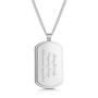 Large Dog Tag With Plate Stainless Steel, thumbnail 1 of 6