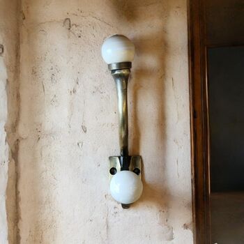 Cream And White Striped Ceramic And Iron Coat Hook, 2 of 2