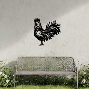 Rooster Metal Wall Art For Farmhouse And Garden Decor Gift, 5 of 10