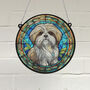 Shih Tzu Stained Glass Effect Suncatcher, thumbnail 1 of 6